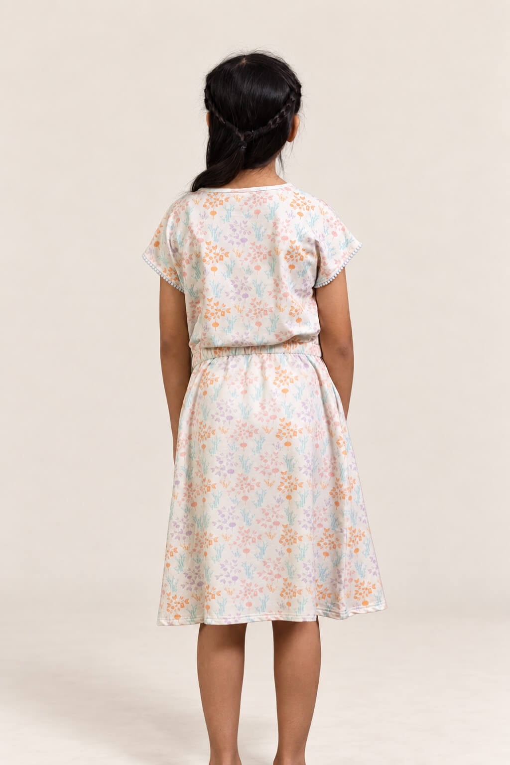 Hayley Dress - Cream Floral Bamboo