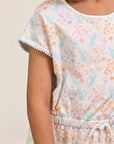 Hayley Dress - Cream Floral Bamboo closeup