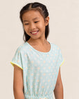 Hayley Dress - Teal Plaid Tiles