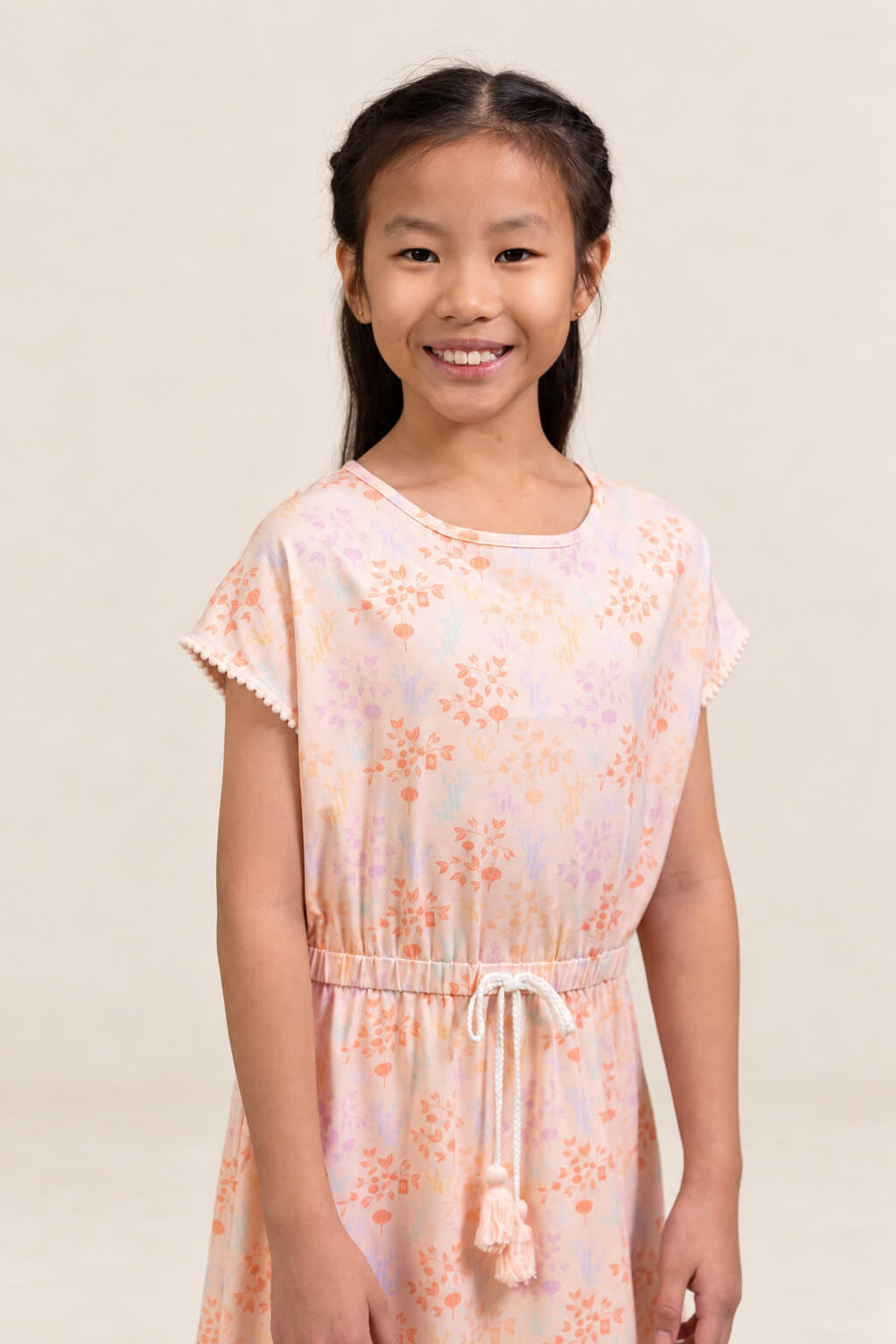 Hayley Dress - Pink Floral Bamboo