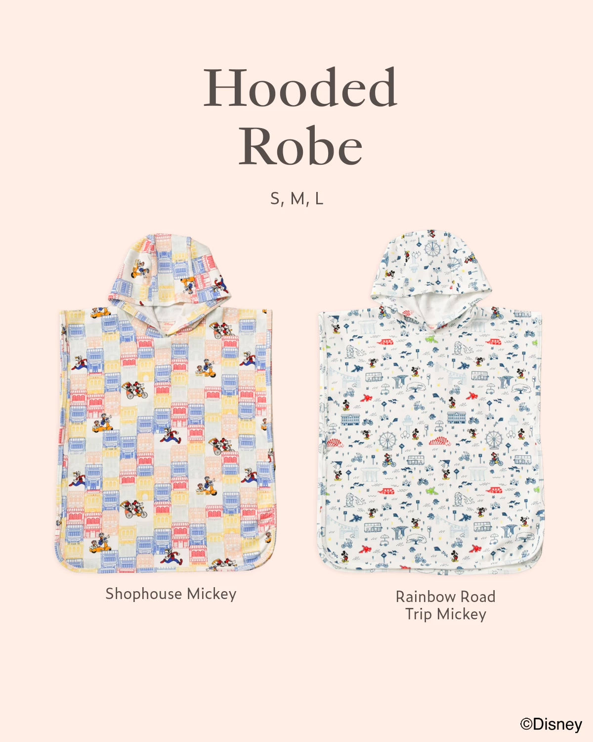 hooded robe in shophouse mickey and rainbow road trip mickey 