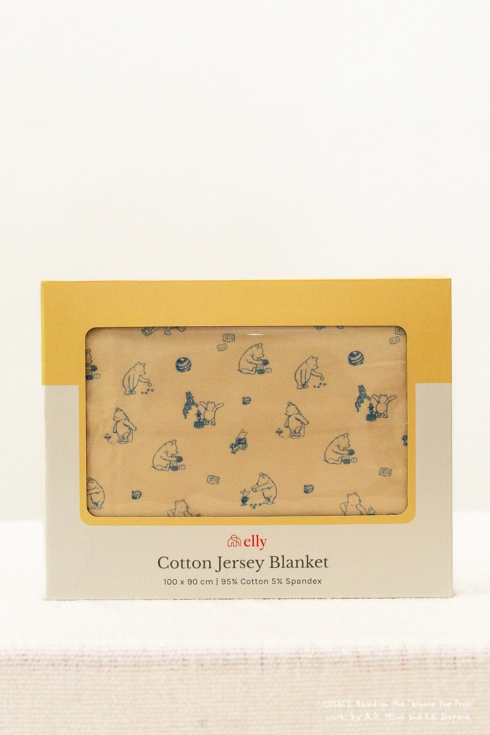 Jersey Blanket - Blue Playtime Pooh box