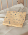 Jersey Blanket - blue Playtime Pooh folded