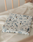 Jersey Blanket - Blue Road Trip Mickey folded