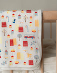 Jersey Blanket home folded over cot