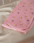 Jersey Blanket - Pink Harvest Pooh folded