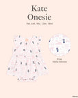 Pink baby onesie with pink hello minnie design 