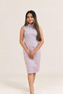 Ladies Mini Peony Cheongsam - Pink Tiles