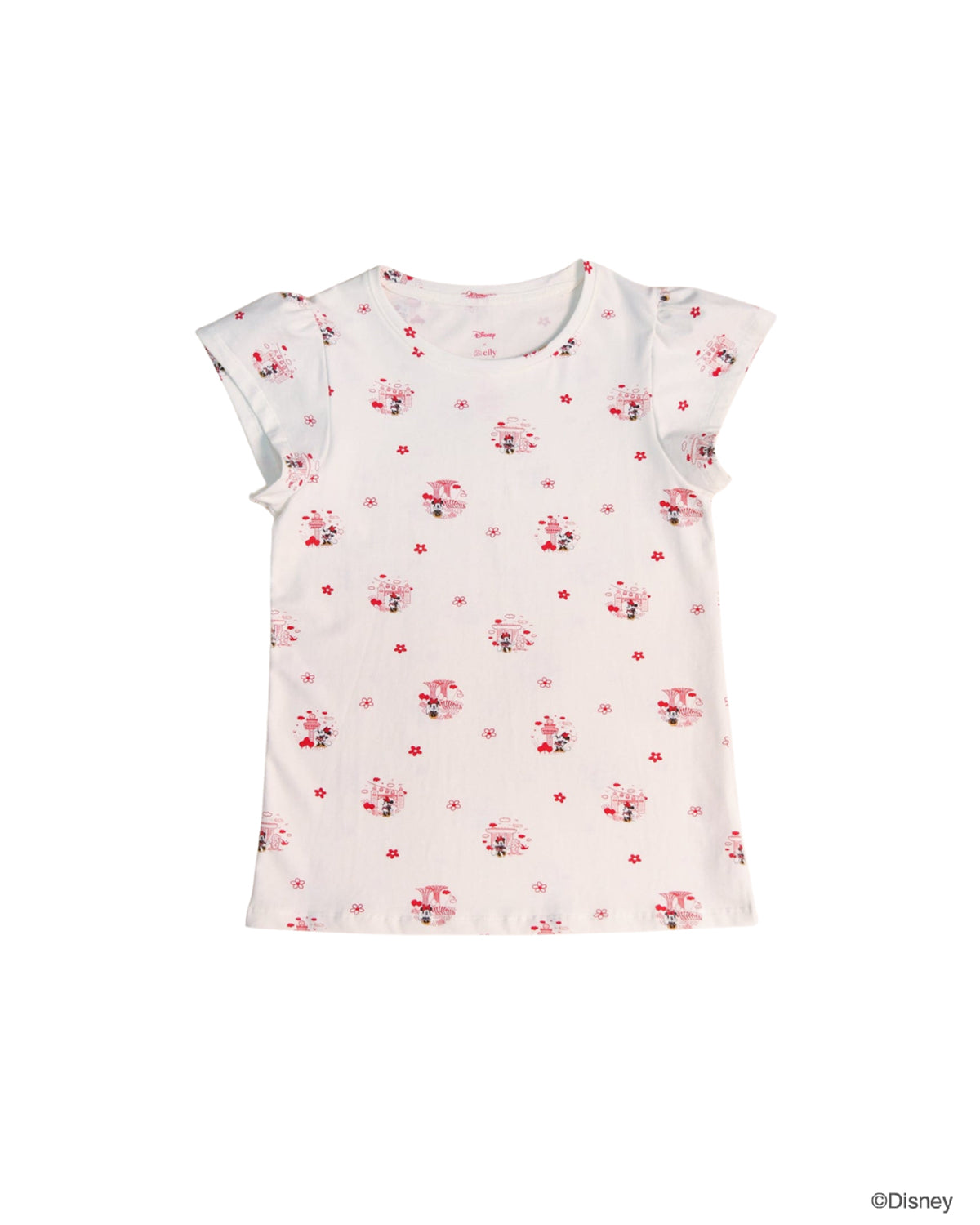 Ladies Flutter Tee - Minnie's Little Red Dot
