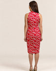 Ladies Heidi Cheongsam - Red Fans