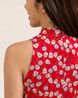 Ladies Heidi Cheongsam - Red Fans