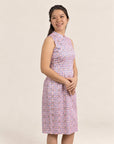 Ladies Mini Peony Cheongsam - Pink Tiles