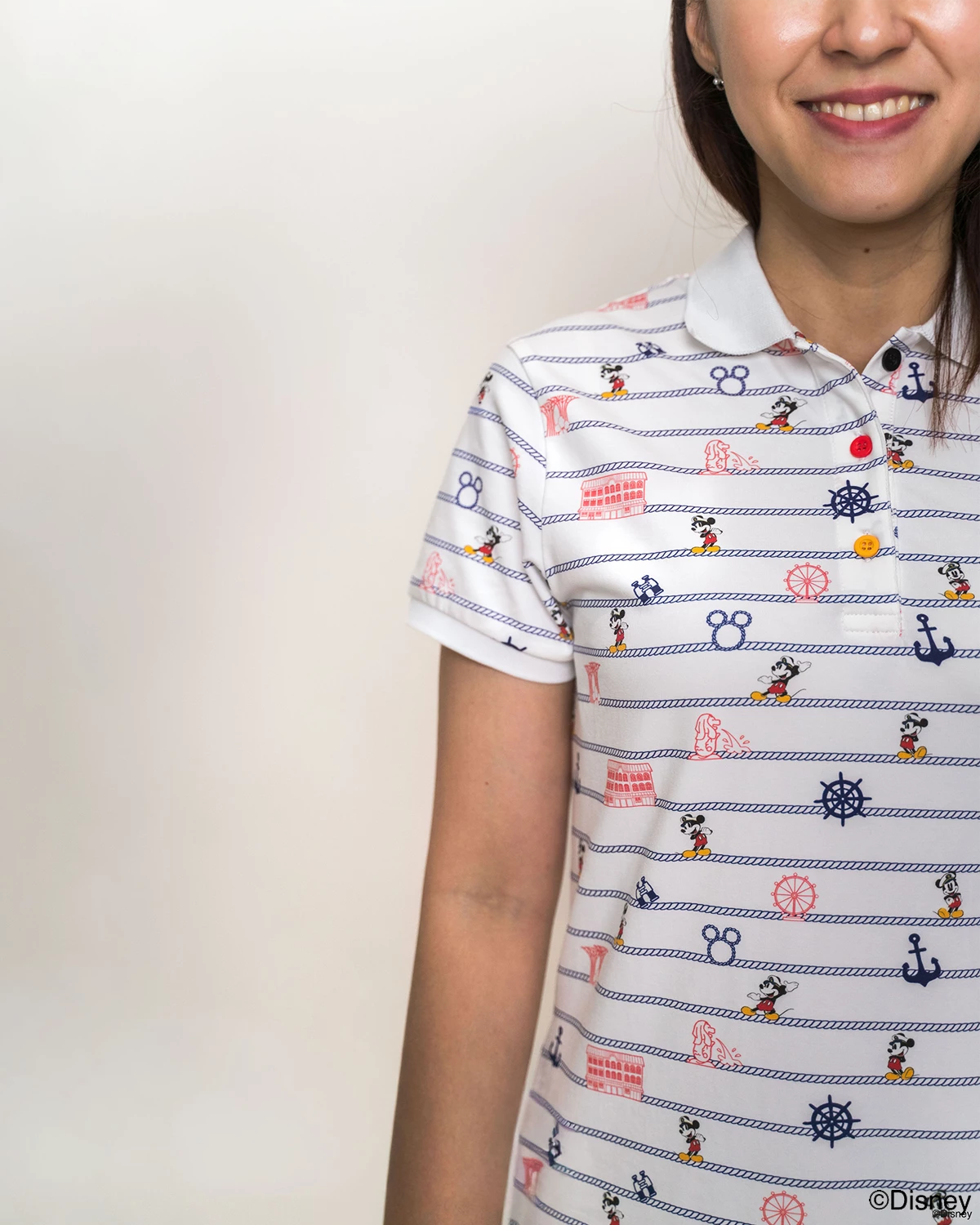Ladies Polo Dress - Nautical Mickey