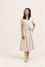 Ladies Sasha Dress - Cream Floral Bamboo