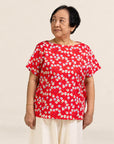 Ladies Becca Top - Red Fans