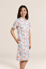 Ladies Wendy Cheongsam - Teal Lotus