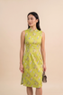 Ladies Mini Peony Cheongsam - Yellow Lanterns