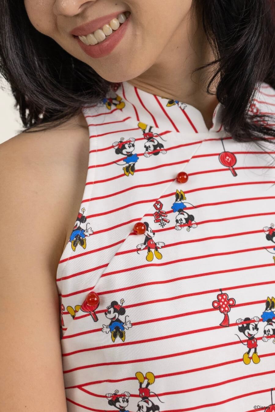 Ladies Sofia Cheongsam - Firecracker Mickey