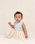 Jersey Luna Tulle Onesie - Blue Fans