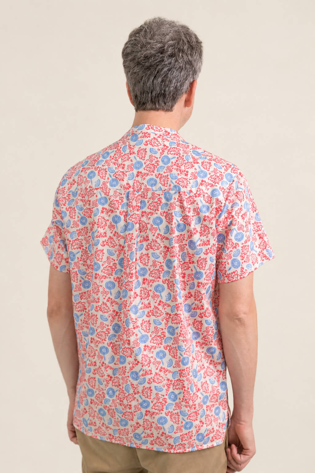 Men's Mandarin-collared Shirt - Mickey Fanfare back