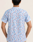 Men's Polo Tee - Blue Lucky Bamboo