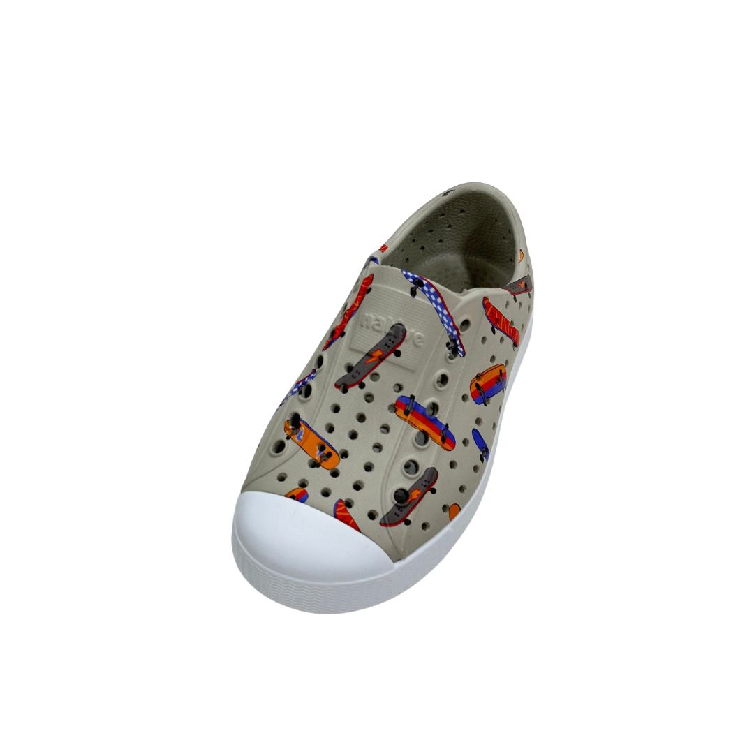 Jefferson Print Child Silk Grey / Shell White / Skateboards