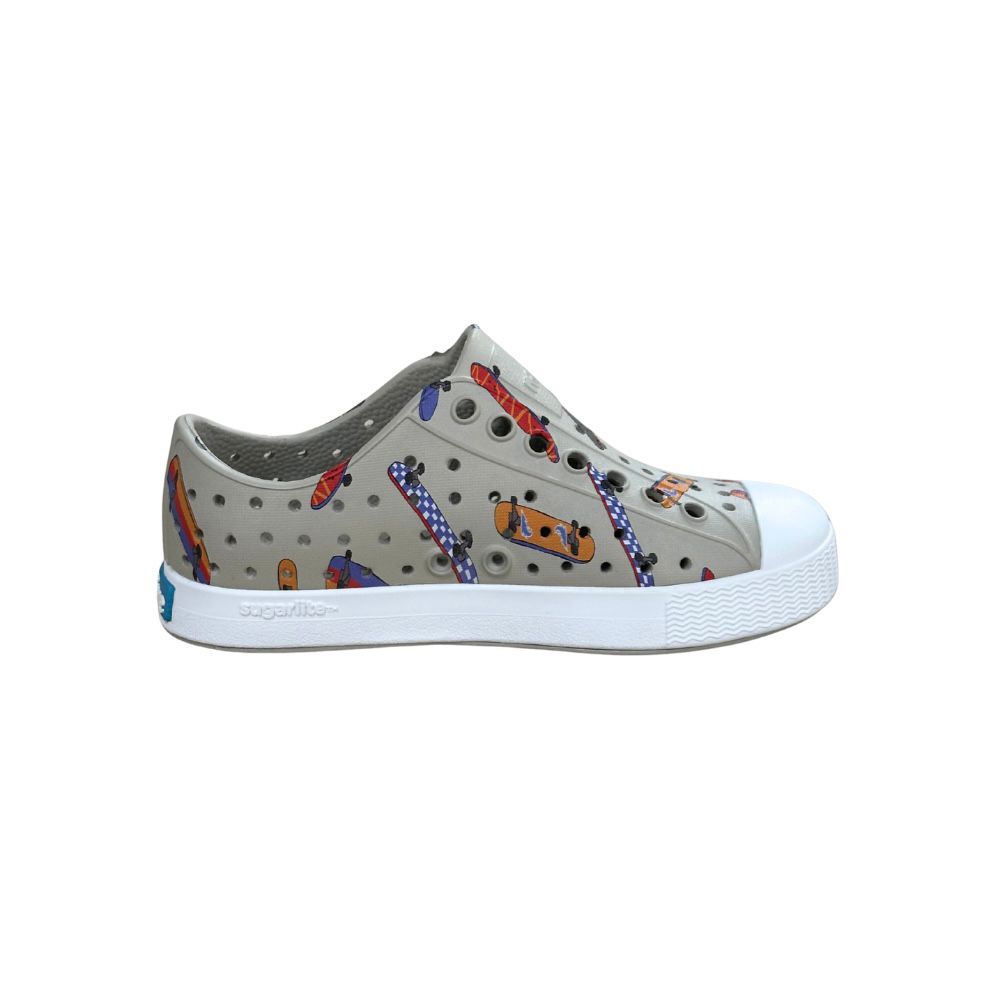 Jefferson Print Child Silk Grey / Shell White / Skateboards