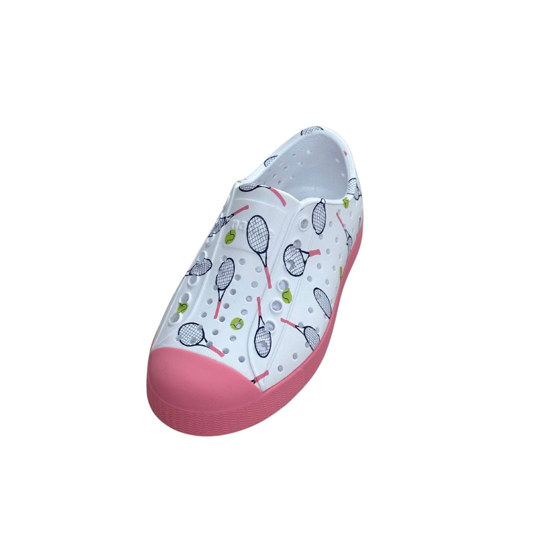 Jefferson Print Child Shell White / Parachute Pink / Tennis front