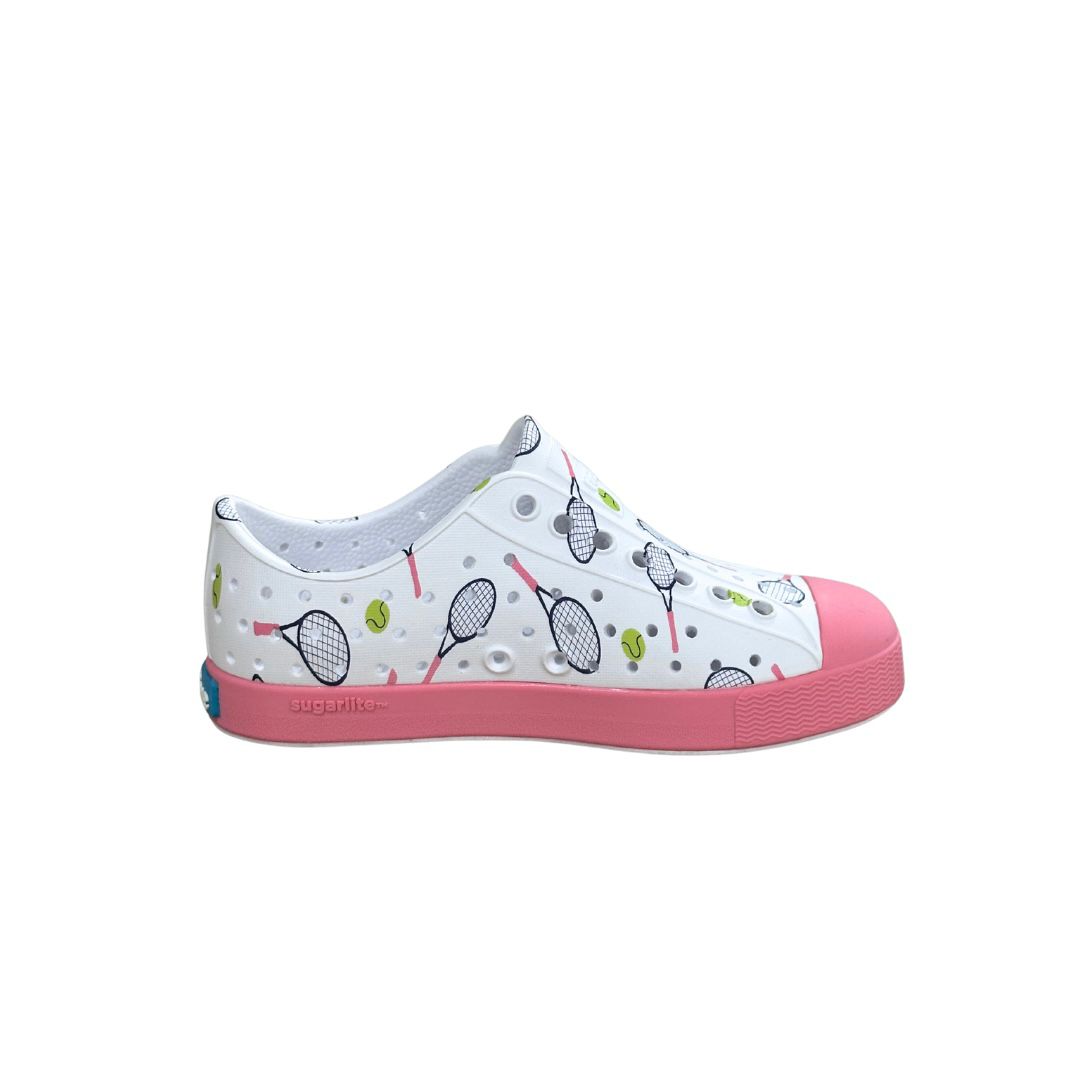 Jefferson Print Child Shell White / Parachute Pink / Tennis side