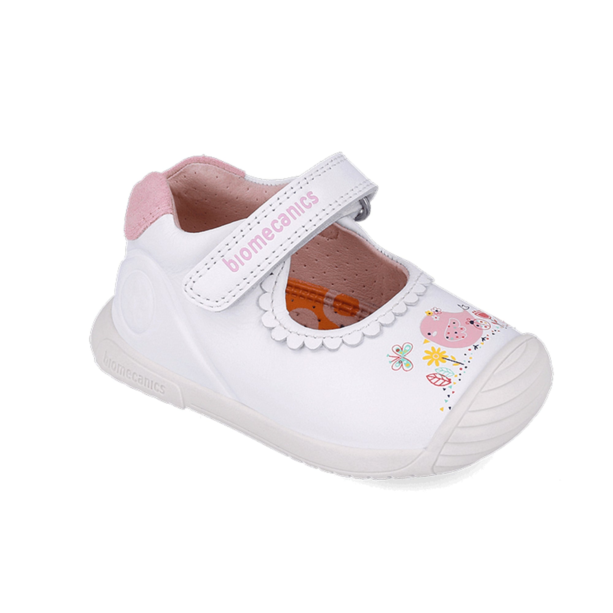 Biogateo White Mary Janes - Birds