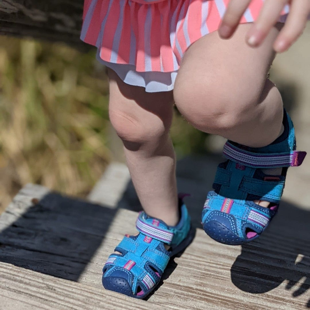 pediped sandals on toddler's feet