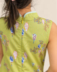 Peony Cheongsam - Yellow Floral Lanterns