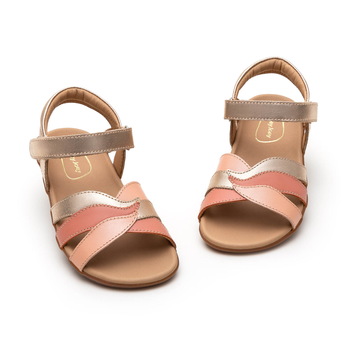 Tip Toey Joey Petal Sandals in Metallic Salmon / Flamingo / Rosa Seco, product photo