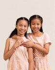 Wrap Cheongsam - Pink Floral Bamboo pair