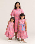 Luna Cheongsam - Pink Floral Lanterns