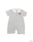 Short-Sleeve Polo Romper - Sailor Mickey Stripes
