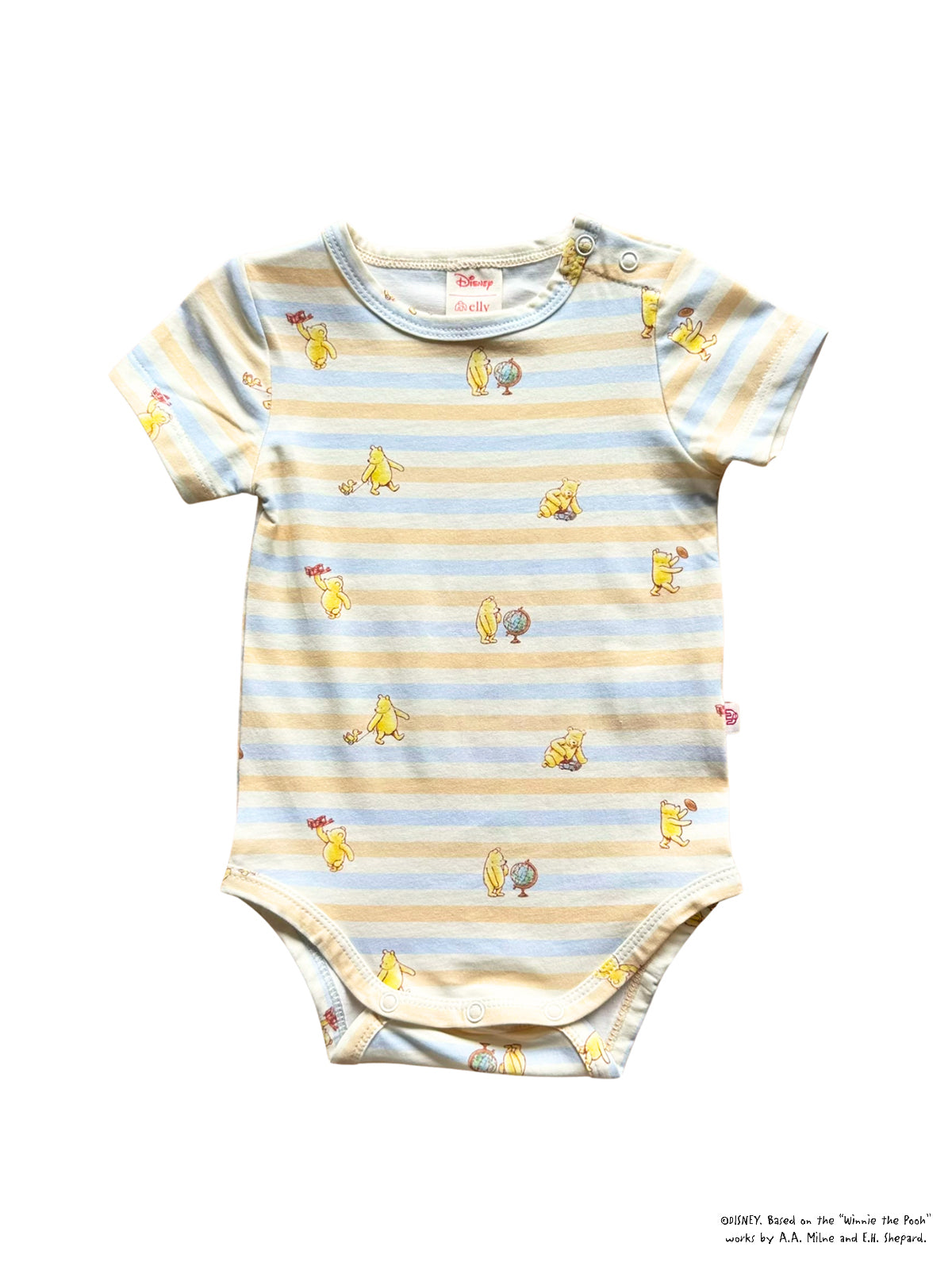 Short-Sleeve Onesie - Play Stripes Pooh