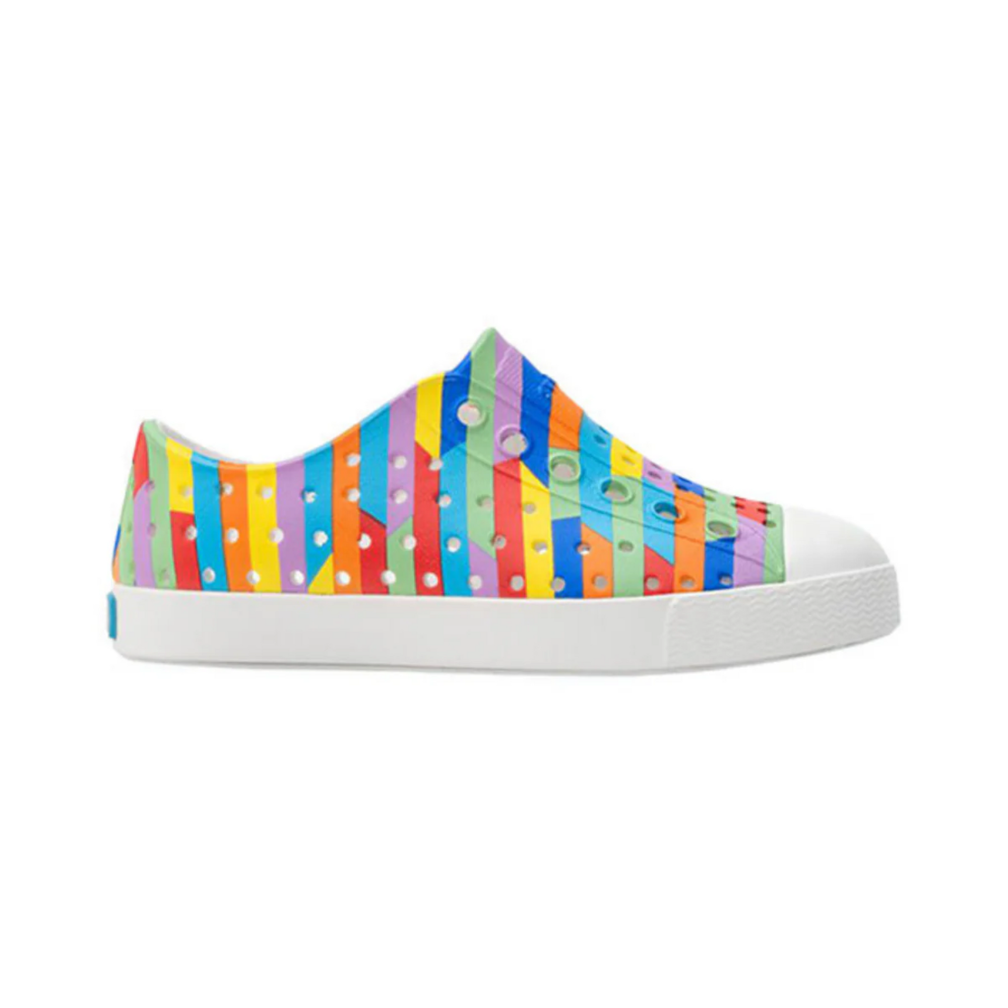 Native Jefferson Sugarlite Shell White / Rainbow Multi Stripes 2