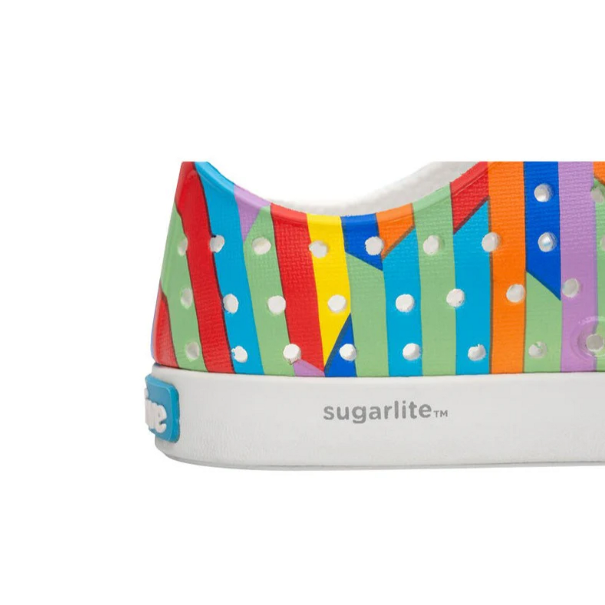 Native Jefferson Sugarlite Shell White / Rainbow Multi Stripes 2