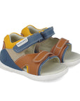 Biogateo Navy / Brown Open-Toed Sandals