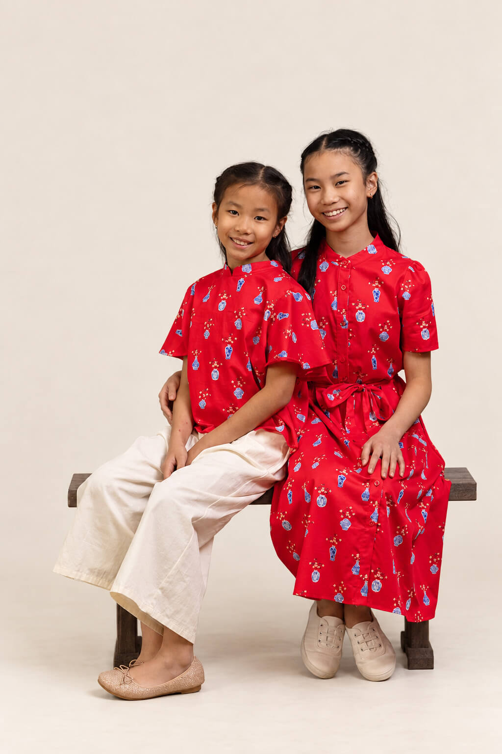 Sasha Dress - Red Vases
