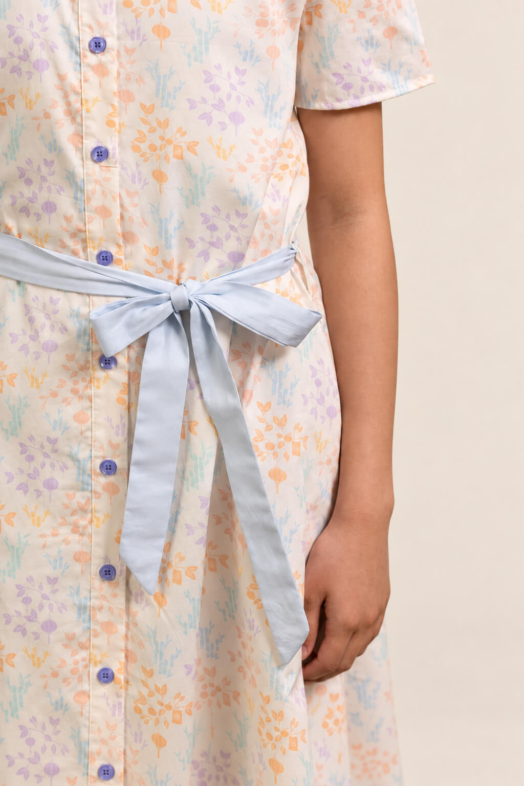 Sasha Dress - Cream Floral Bamboo