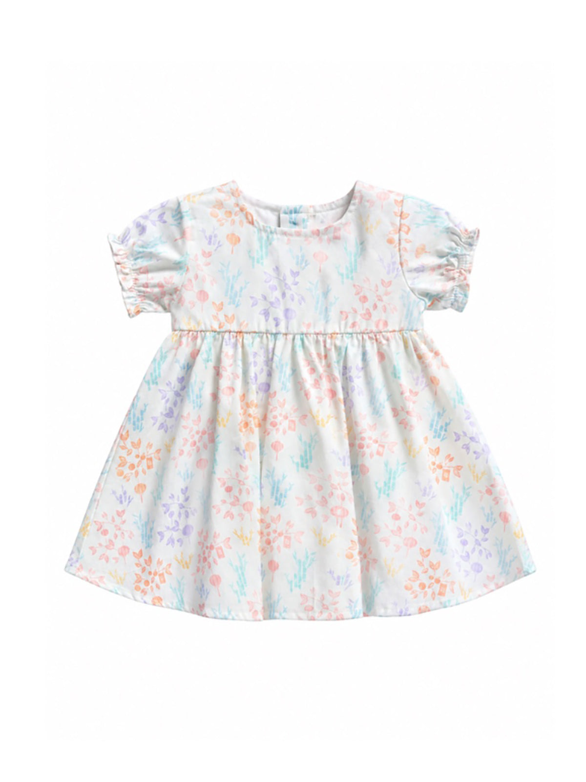 Scarlett Dress - Cream Floral Bamboo