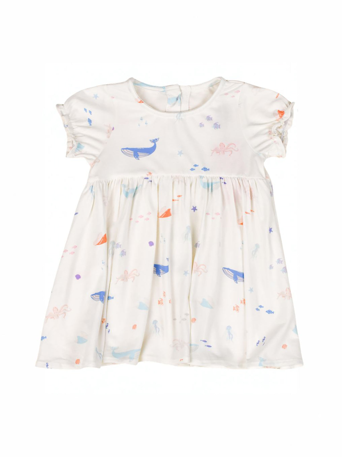 Jersey Scarlett Dress - Colourful Sea Creatures