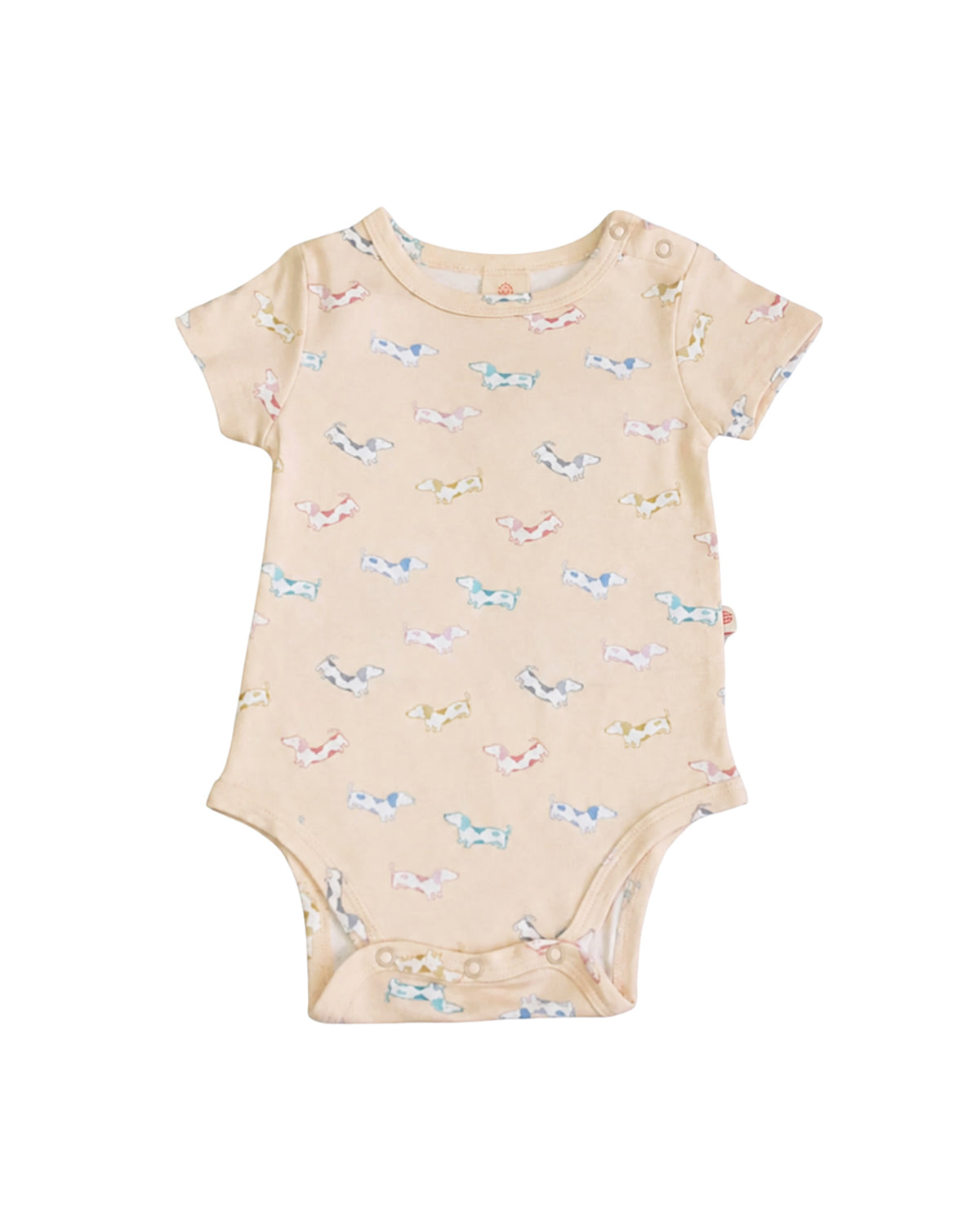 Short-Sleeve Onesie - Rainbow Hot Dogs
