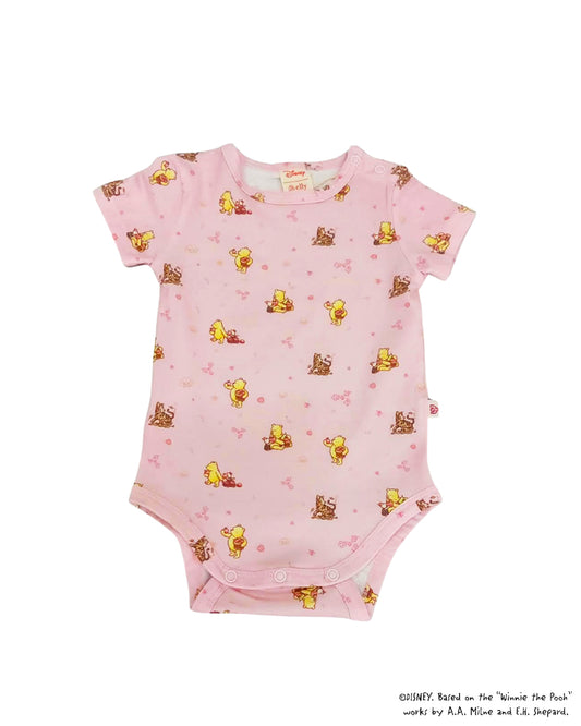 Short-Sleeve Onesie - Pink Harvest Pooh