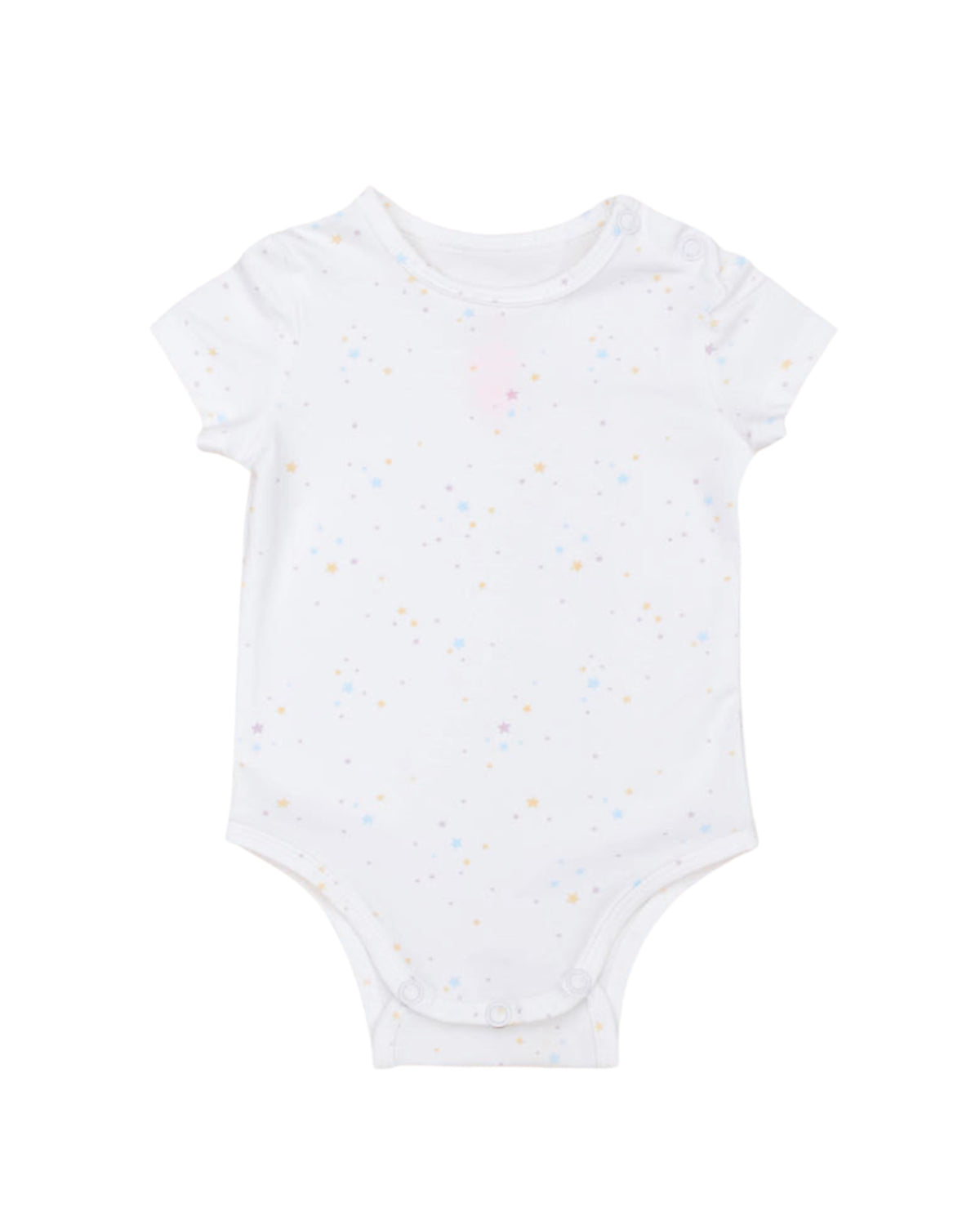Short-Sleeve Onesie - White Twinkle Stars