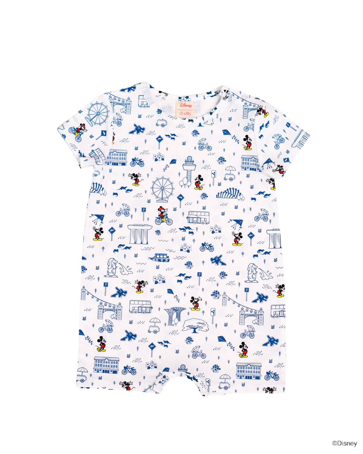 Short-sleeve Romper - Blue Road Trip Mickey