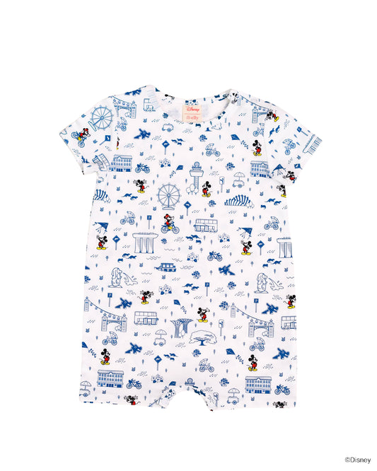 Short-sleeve Romper - Blue Road Trip Mickey
