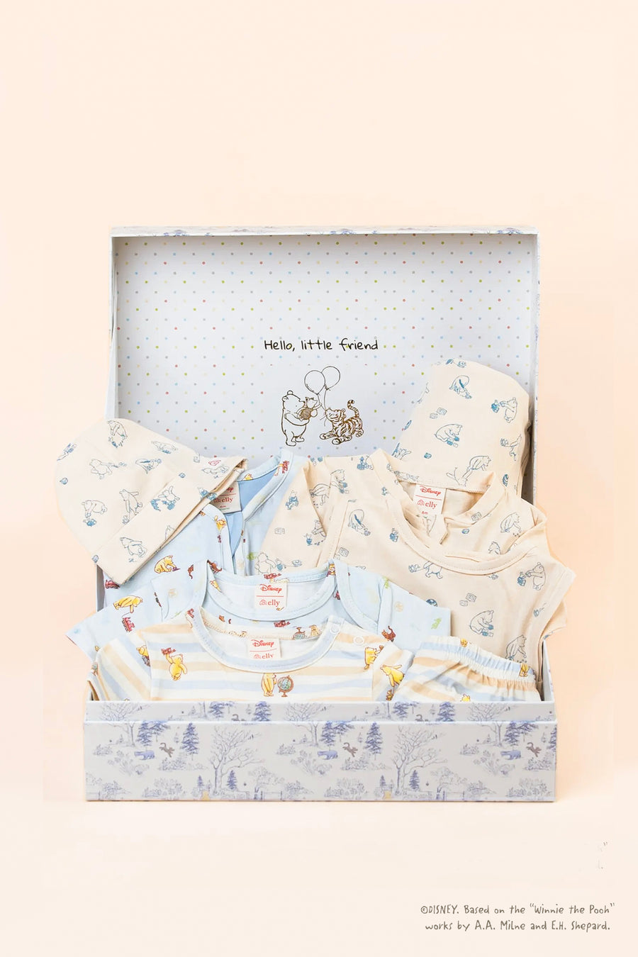 Gift Sets for Baby Boys — blue and neutral bamboo gift sets for newborn boys